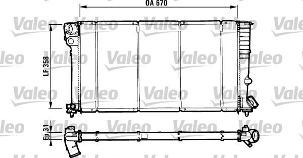 Valeo 731571 - Radiator, engine cooling autospares.lv