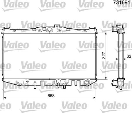 Valeo 731691 - Radiator, engine cooling autospares.lv