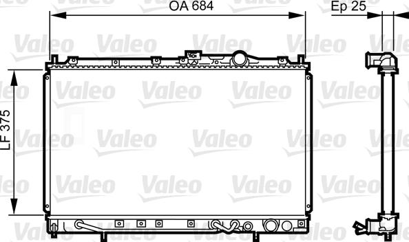 Valeo 731649 - Radiator, engine cooling autospares.lv