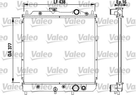 Valeo 731646 - Radiator, engine cooling autospares.lv