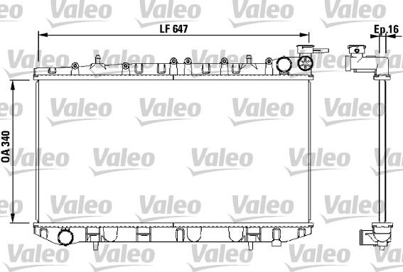 Valeo 731659 - Radiator, engine cooling autospares.lv