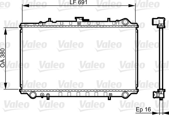 Valeo 731656 - Radiator, engine cooling autospares.lv