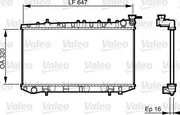 Valeo 731664 - Radiator, engine cooling autospares.lv