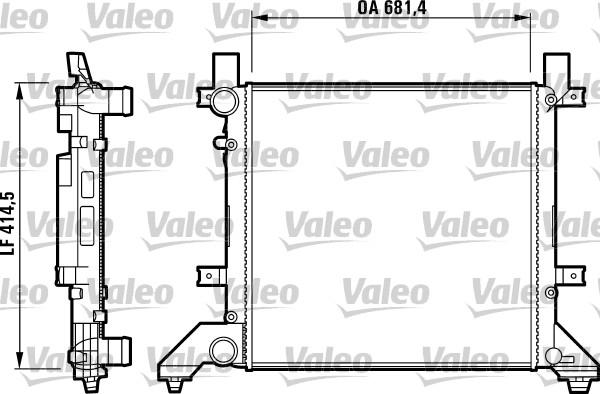 Valeo 731605 - Radiator, engine cooling autospares.lv