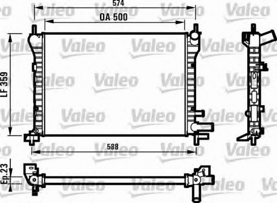 Valeo 731617 - Radiator, engine cooling autospares.lv