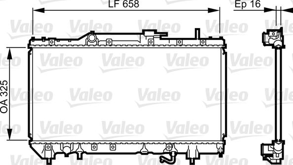 Valeo 731685 - Radiator, engine cooling autospares.lv