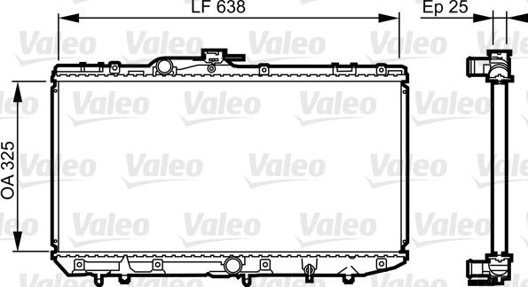 Valeo 731688 - Radiator, engine cooling autospares.lv