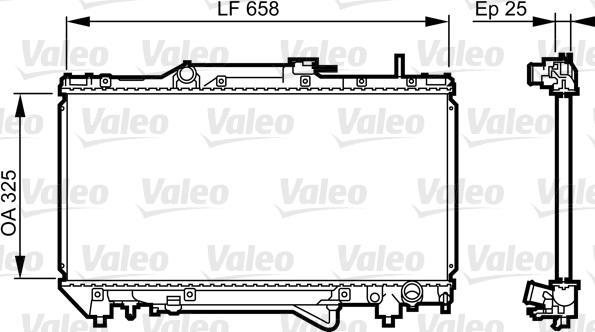 Valeo 731682 - Radiator, engine cooling autospares.lv