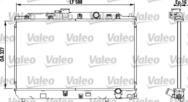 Valeo 731634 - Radiator, engine cooling autospares.lv