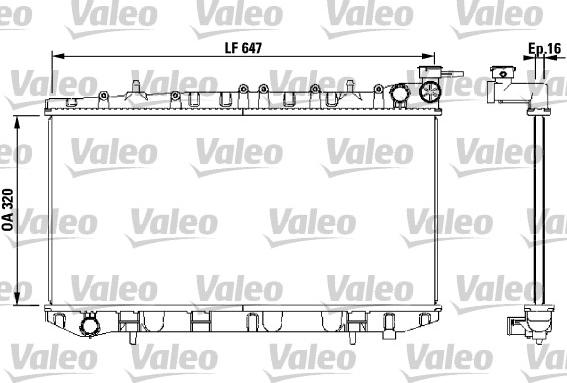 Valeo 731670 - Radiator, engine cooling autospares.lv