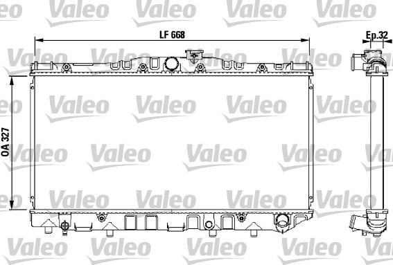 Valeo 731095 - Radiator, engine cooling autospares.lv