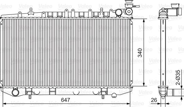 Valeo 731090 - Radiator, engine cooling autospares.lv