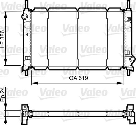 Valeo 731011 - Radiator, engine cooling autospares.lv