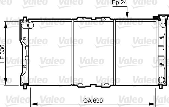 Valeo 731073 - Radiator, engine cooling autospares.lv