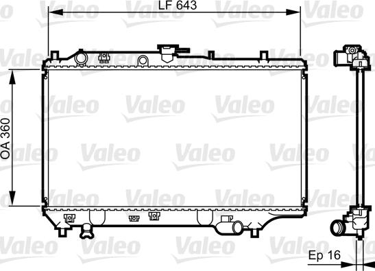 Valeo 731072 - Radiator, engine cooling autospares.lv