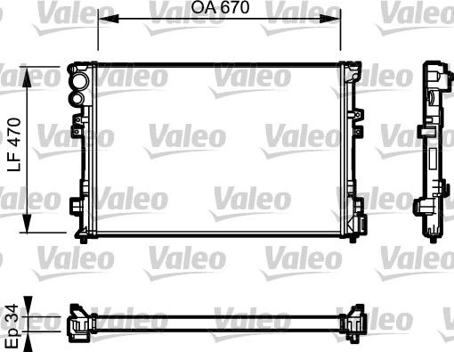 Valeo 731168 - Radiator, engine cooling autospares.lv