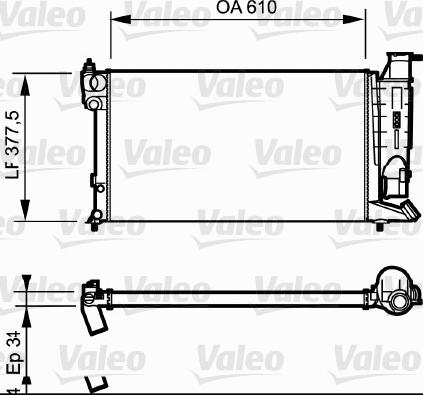 Valeo 731180 - Radiator, engine cooling autospares.lv