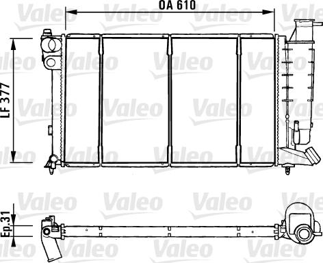 Valeo 731181 - Radiator, engine cooling autospares.lv