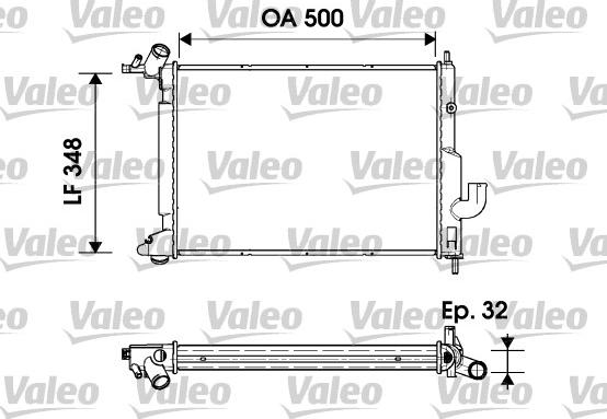 Valeo 731845 - Radiator, engine cooling autospares.lv