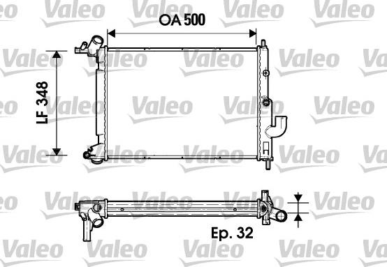 Valeo 731846 - Radiator, engine cooling autospares.lv