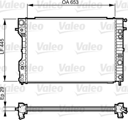 Valeo 731841 - Radiator, engine cooling autospares.lv