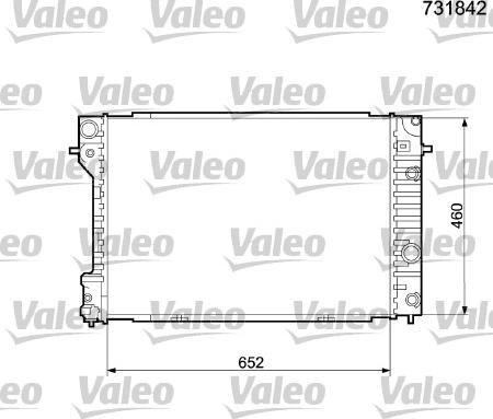 Valeo 731842 - Radiator, engine cooling autospares.lv