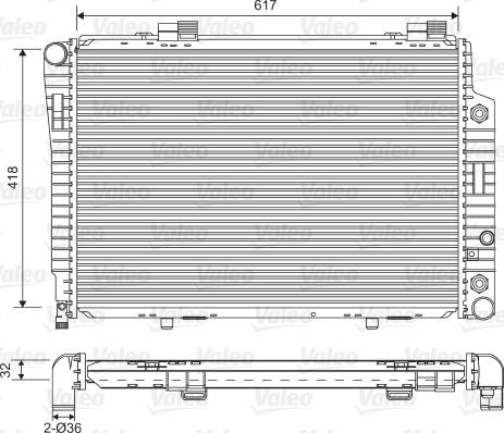 Valeo 731805 - Radiator, engine cooling autospares.lv