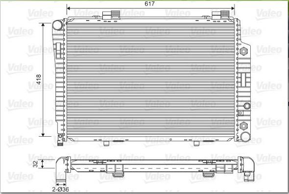 Valeo 731805 - Radiator, engine cooling autospares.lv