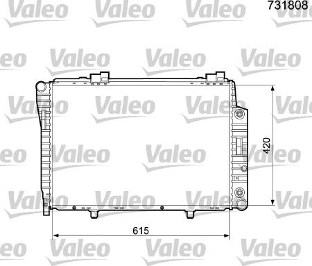 Valeo 731808 - Radiator, engine cooling autospares.lv