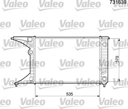 Valeo 731839 - Radiator, engine cooling autospares.lv