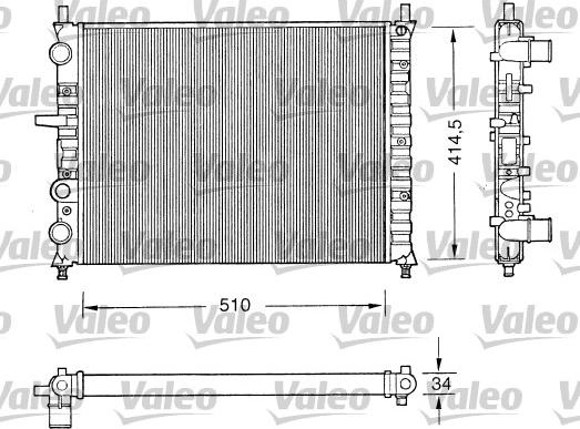 Valeo 731303 - Radiator, engine cooling autospares.lv