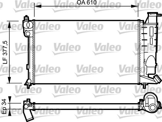 Valeo 731389 - Radiator, engine cooling autospares.lv