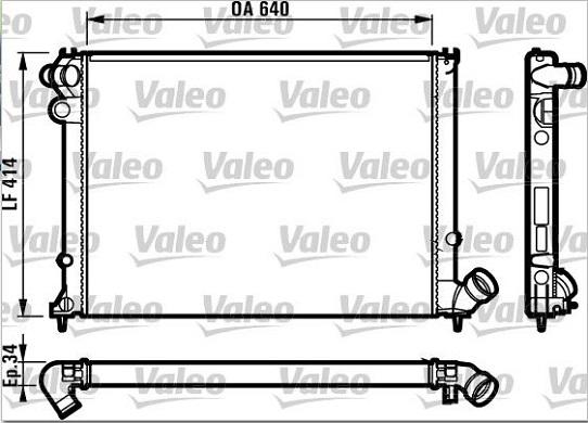 Valeo 731382 - Radiator, engine cooling autospares.lv