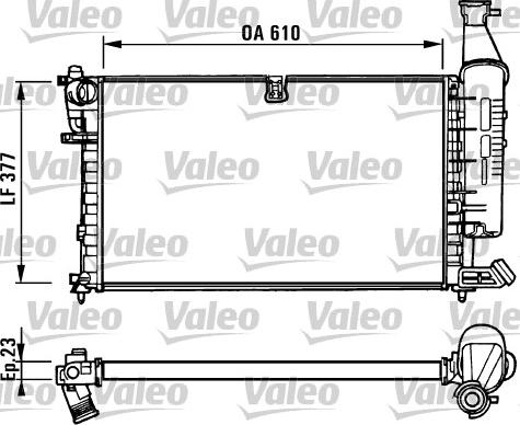 Valeo 731296 - Radiator, engine cooling autospares.lv