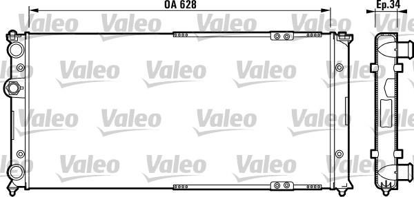 Valeo 731264 - Radiator, engine cooling autospares.lv