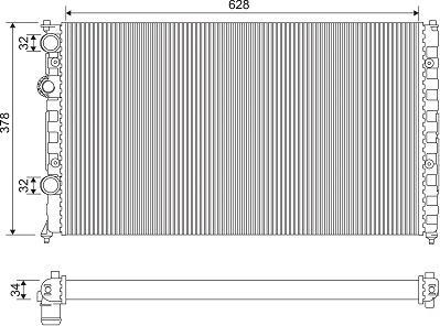 Valeo 731267 - Radiator, engine cooling autospares.lv