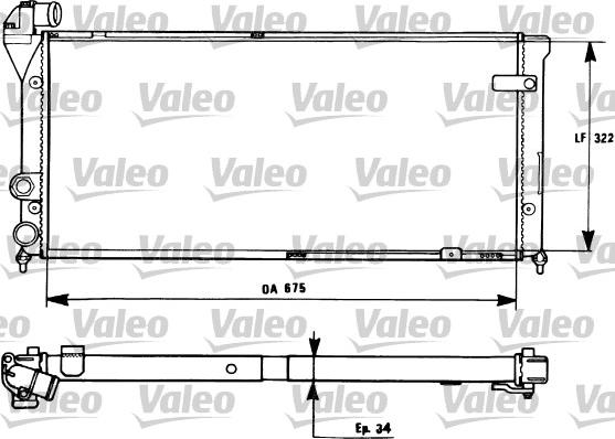 Valeo 731270 - Radiator, engine cooling autospares.lv