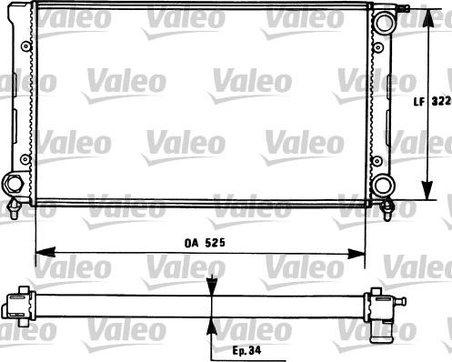 Valeo 731272 - Radiator, engine cooling autospares.lv