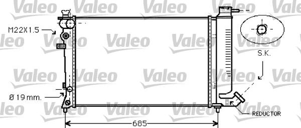 Valeo 731754 - Radiator, engine cooling autospares.lv