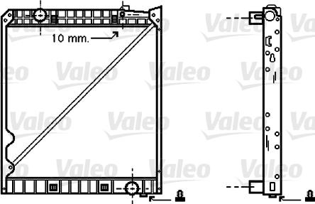 Valeo 733419 - Radiator, engine cooling autospares.lv