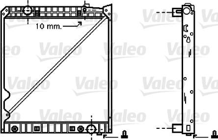 Valeo 733418 - Radiator, engine cooling autospares.lv