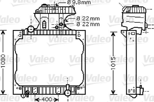 Valeo 733429 - Radiator, engine cooling autospares.lv