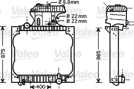 Valeo 733428 - Radiator, engine cooling autospares.lv