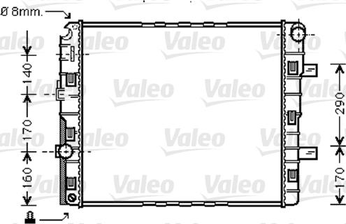 Valeo 733422 - Radiator, engine cooling autospares.lv