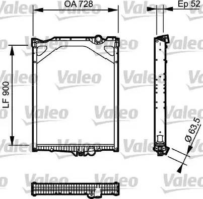 Valeo 733500 - Radiator, engine cooling autospares.lv