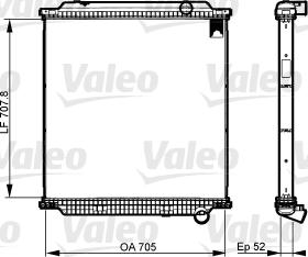 Valeo 733526 - Core, radiator autospares.lv