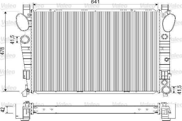 Valeo 733149 - Radiator, engine cooling autospares.lv