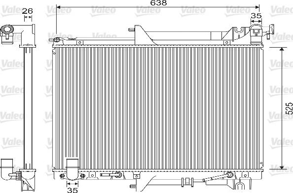 Valeo 733146 - Radiator, engine cooling autospares.lv