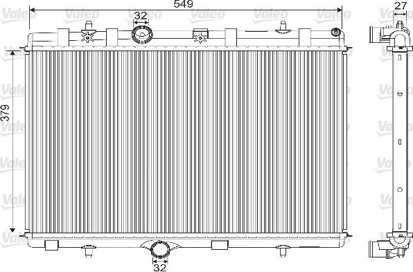 Valeo 733101 - Radiator, engine cooling autospares.lv