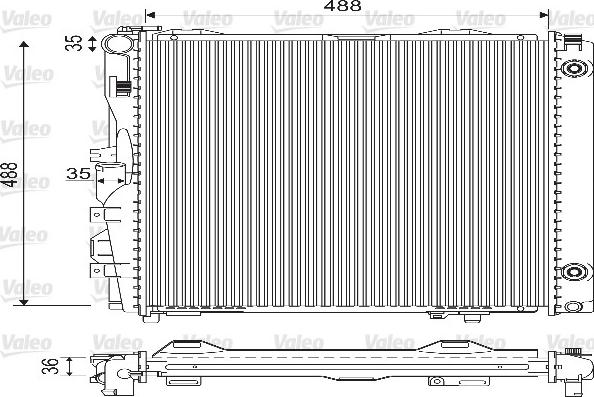 Valeo 733134 - Radiator, engine cooling autospares.lv